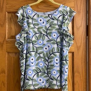 Ann Taylor ruffle sleeve blouse